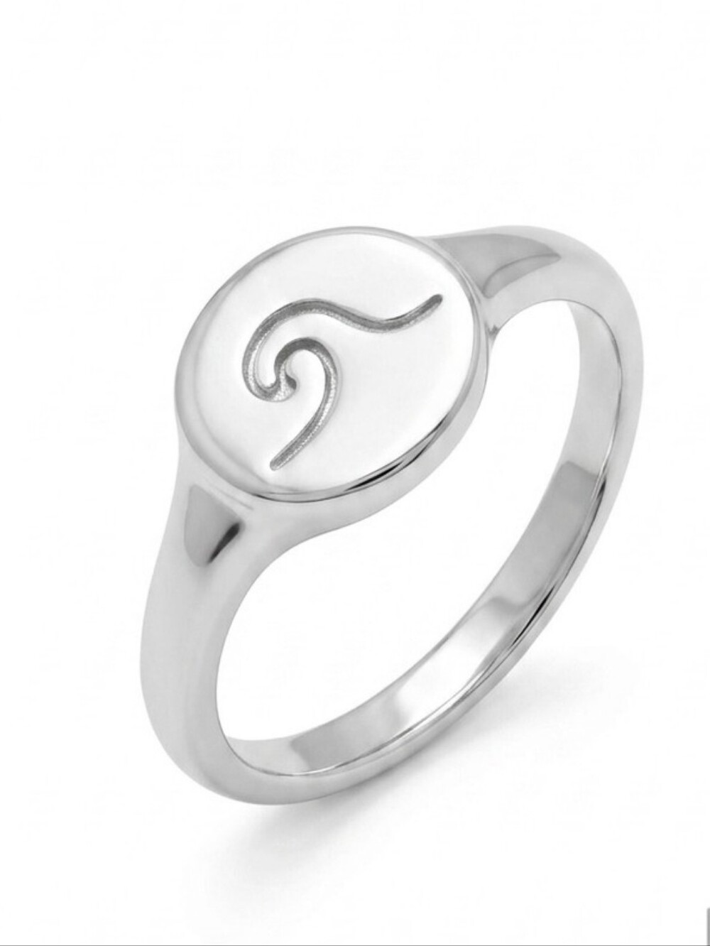 Pura Vida Silver Wave Signet Ring